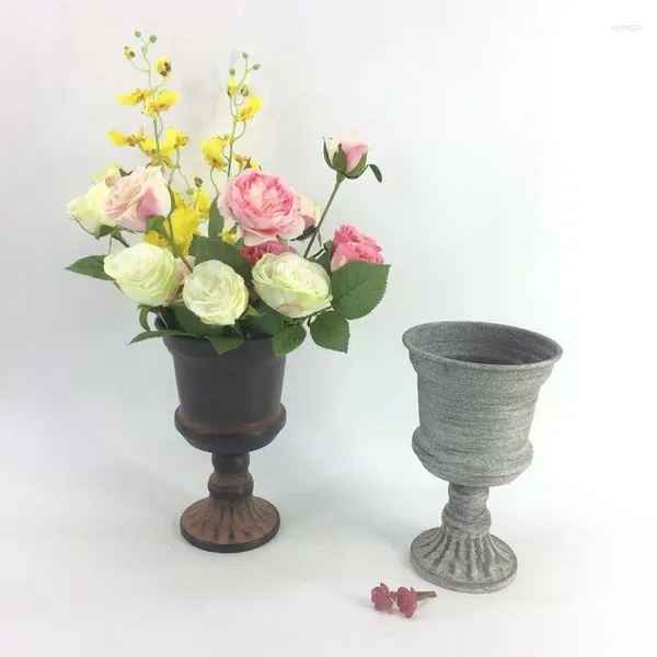 Vases Vase Flower Decorative Planteur grand support en métal Arrangement de casserole d'urn