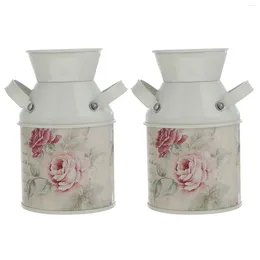 Vases Vase Pot De Fleur Planteur Peut Décoratif Fleurs Rustiques Métal Cristal Ferme Vintage Arrangement Rétro Floral Succulent