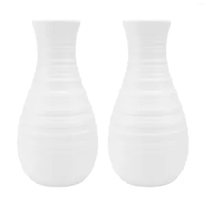 Vazen vaas bloem wit keramisch decor mager hoog plastic modern decoratief minimalisme geometrische decoratie bureaublad bruiloft pot