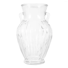 Vases porteurs de vase en verre transparent hydroponique de bouteille de fleur hydroponique Hydroponie unique pour les fleurs Home Desk Decors Bureau décoratif