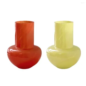 Vases Vase Hydroponics Glass Creative Red Yellow Gift Home Decoration Nordic Office Office Office Office Ornement