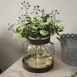Vases Vase Rural Plant Lantern Retro Style for Home Decoration Hostess Gift Vase J240515