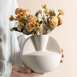 Vases Vilead céramique nordique Vase géométrique Pampas herbe fleurs séchées décoration de la maison accessoires salon chambre intérieur bureau