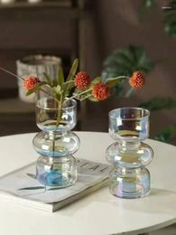 Vazen Vaintage Zwart Creative Glass Vaas Tabletop Hydroponic Home Decor Modern Decorative