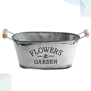 Vases Vintage Flower Bucket Planteur en métal Pots rustiques pour jardin