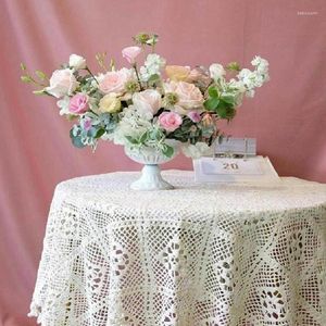 Vazen vaintage metalen bloem vaas boerderij pot voor gedroogde bloemen arrangementen container tafel middelpunt rustieke bruiloft woning decor
