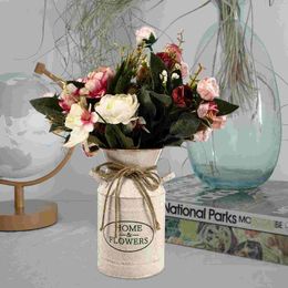 Vases Vintage Metal Flower Vase Galvanisé Milk Can Shabby Chic Bucket Farmhouse Plant Pot Handle Arrangement Barrel