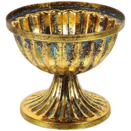 Jarrones Vintage Vase de metal Gold Decoración del hogar Tabletop Flor Banquete de boda decorativo Centro de banquete