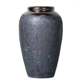 Vases Vase en céramique fumée vintage 7"D X 12"H - Pièce artisanale pour votre maison