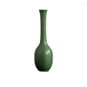 Vazen Vintage Vaas Groene Droge Bloem Ware Woondecoratie Chinese Zen Keramiek