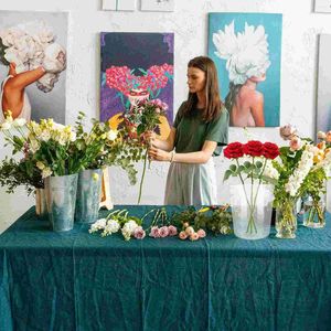 Vases seau de fleurs de réveil, arrangement floral de mariage, Pot décoratif, Vase de bourgeons, plantes de maison
