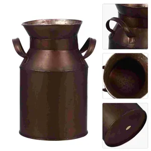 Vases Jug Jug Iron Flower Pot Continer Home Decoration Metal Vase Vase Planter Flower