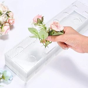 Vases Water Ripple Clear Acrylic Flower Vase Organization Holder Party Party Decoration for Festival Year Anniversaire Gift Y5GB