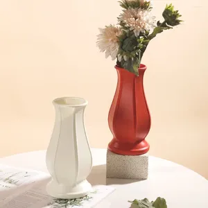 Vases Vase géométrique résistant à l'usure, artisanat résistant aux chutes, ornements nordiques, ne se décolore pas, pot de fleurs en plastique Simple, cadeaux de fête