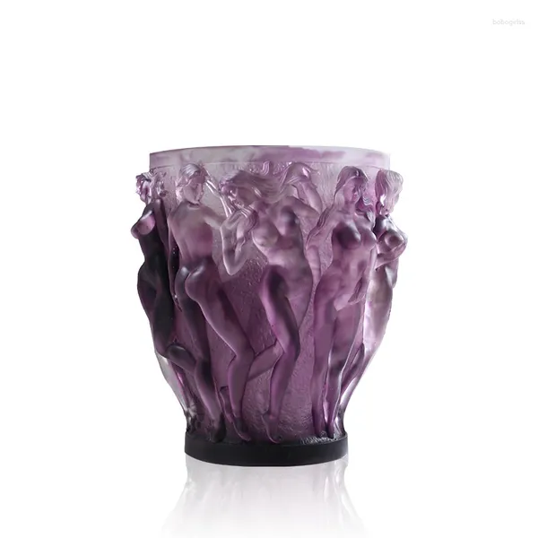 Vases de fleurs de mariage pour les vases pour décoration intérieure tachée de vitraux cristallins liuli