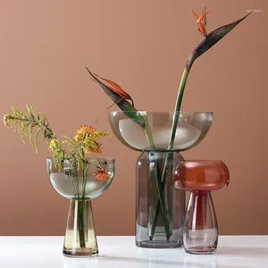 Vases de vitre de mariage Table artisanat Conteneur de fleur de luxe