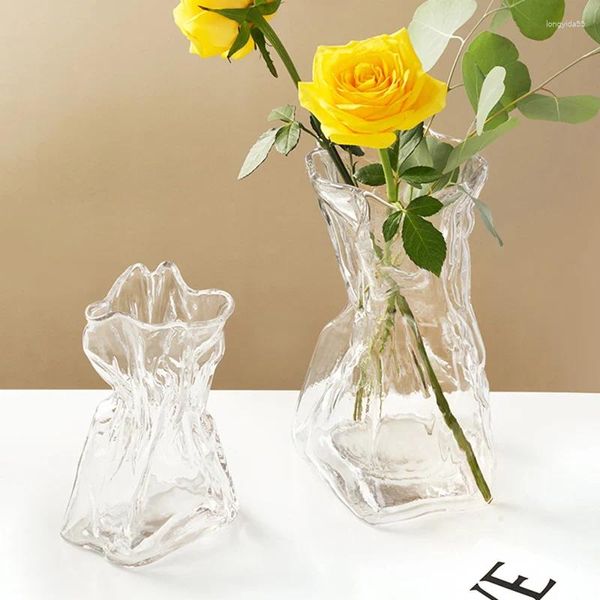 Jarrones Boda de flores interiores blancas Glass Glass Florarium Fishbowl Fishamoned