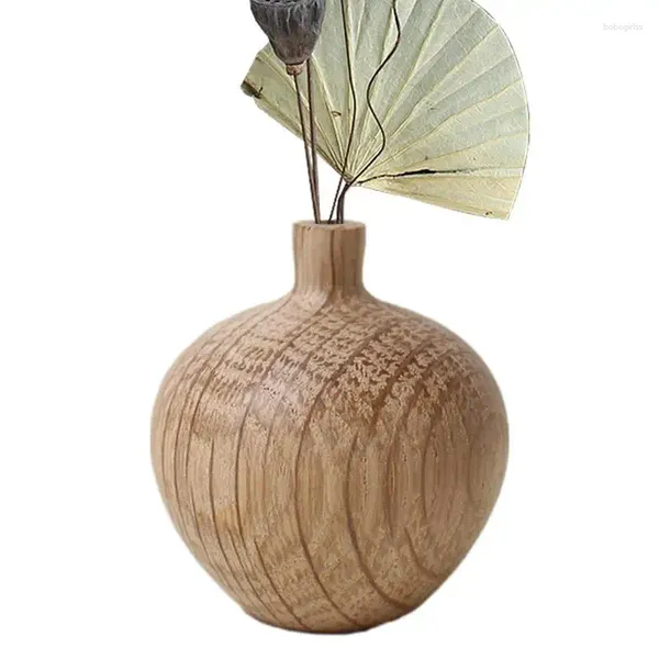 Vases en bois décor en bois d'ornement naturel Ornement Stand White Oak pour les dîner-soirées vacances et planification de mariage