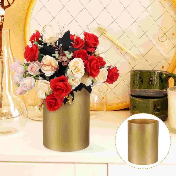 Vases en fer forgé vase Vintage Flower Metal for Flowers Arrangement Rustic Bucket Jugs Flowerpot Style Decorative