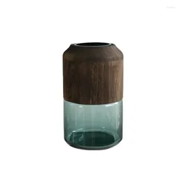 Vazen YY Handgemaakt houten vaas Nordic Light Luxe glas inrichting Artikel transparant