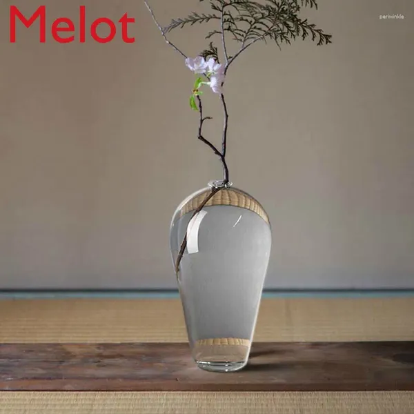 Vases Zen Vase Vase Hydroponic Transparente Flower Flower Plum Home Living Room Decoration Ornements