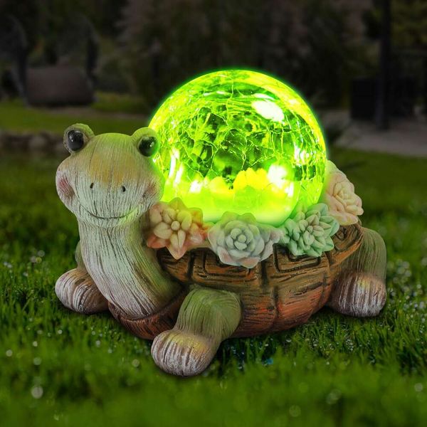 Vasesun Solar Turtle Garden Statue Lights Outdoor Decor Outdoor Witt