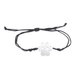 Vassago handgeweven schattige dieren poot afdrukken armband paar vriendin vriendschap sieraden accessoire cadeau