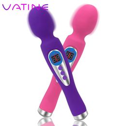 Vatijn AV Magic Wand sexy speelgoed voor vrouwen koppels 9 frequentie 8 modi G-spot massager clitoris tepel stimuleren vibrerende dildo