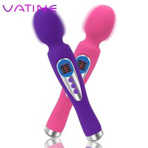 TVAINE AV baguette magique jouets sexy pour femmes Couples 9 fréquence 8 Modes masseur de point G Clitoris mamelon stimuler gode vibrant