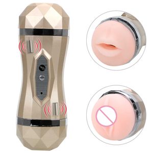 Vatine diepe keel pussy mond stem interactie mannelijke masturbator vibrator echte vagina mannen masturbatie cup seksspeeltjes voor volwassen p0814