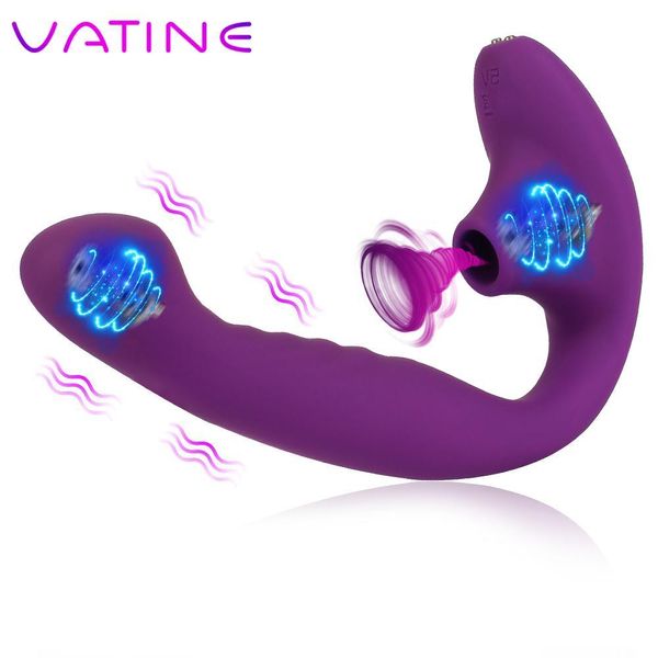 Vatino oral sexy consolador vibradores clítoris estimulación vagina chupando juguetes de masturbación femenina para mujer