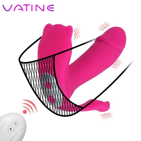 Consolador vibrador portátil con Control remoto VATINE, bragas, vibradores, masturbador para orgasmo, estimulador de clítoris, punto G, juguete sexy para mujeres