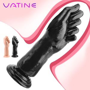VATINE Super énorme Simulation poing Plug Anal ventouse bout à bout pour femmes hommes main toucher g-spot Vaginal se masturber
