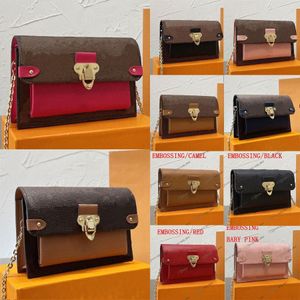 Vavin ketting portemonnee crossbody handtas bb tas pm portemonnee grote platte ritssluiting munt zak magnetische sluiting goudkleurige vergrendeling in reliëfdruk in pocke