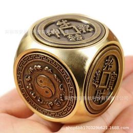 VBE7 Decompressie Toy Metal Skull Push Slider Stress Relief Toy Anti Stress EDC Top Spinning Pokerspeelgoed Portable Decompress Magnetisch speelgoed 240413