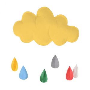 VBESTLIFE bébé photographie Photo Studio arrière-plans nuages jaunes colorés gouttes de pluie belle chambre de bébé décoration suspendue