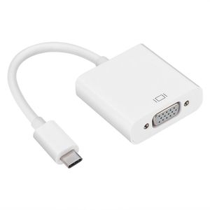 VBESTLIFE USB 3.1 Type C vers adaptateur VGA femelle convertisseur de câble audio 10 Gbps pour nouveau Macbook 12 pouces câble blanc livraison gratuite