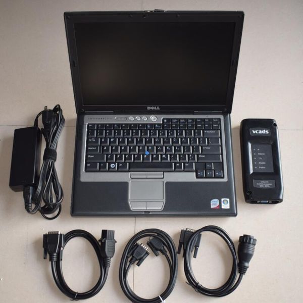 Outil Vcads Pro pour scanner de diagnostic de camion Volvo Ssd installé dans un ordinateur portable D630 prêt à l'emploi