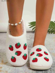 VCEO CARTOON CARTOON STRBERRES HIVER COTTON SLIPPERS ULTRA LIGHT LETH SLOPT COTTERS COTTONSHOES INDOOR T230828