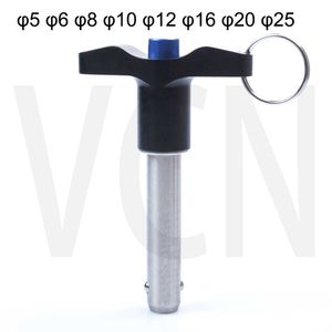 VCN117 Ball Lock Pins, Quick Release Pins, T-Handle, Pin Dia 5/6/10/12 Lengte 15/20/25/30/35/40/50/60/75/80 mm