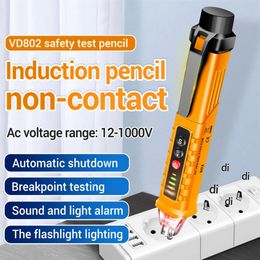 VD802 Portable Non-Contact AC-detector Tester NCV-gevoeligheid Penstijl Elektrische indicator LED-spanningsmeter VAPE 12-1000V