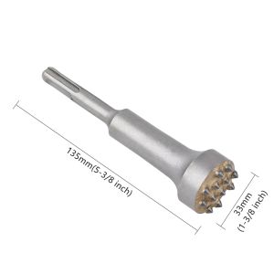 Vearter SDS plus schacht Tungsten Carbide Tip 16teeth Chisel Bush Hammer Boorbits voor cementbeton stenen marmeren graniet