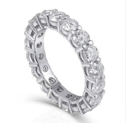 Vecalon 8 Styles Lustle Promise Wedding Band Ring 925 Sterling Silver Diamond verlovingsringen voor vrouwen Men Sieraden 9721