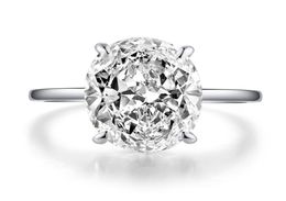 Vecalon Dazzing 925 Sterling zilveren verlovingsring Ovaal Cut 5ct Diamond CZ Wedding Band Ringen voor dames vingerjuwelen7940419