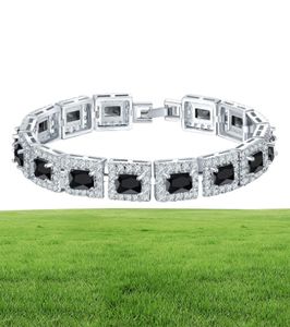 Vecalon Lovers Bracelet Princess Cut 5a Mutil Zirkon CZ Wit goud gevulde kristalfeestje Huwelijksarmbanden voor vrouwen sieraden4607165