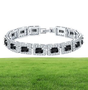 Vecalon amoureux Bracelet princesse coupe 5A Mutil Zircon Cz or blanc rempli cristal fête mariage bracelets pour femme bijoux 4184582