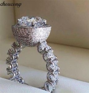 Vecalon Luxury Promise Ring 925 Sterling Silver Micro Pave Diamond CZ Engagement Bands de mariage Anneaux pour femmes bijoux de mariée Gift3796218