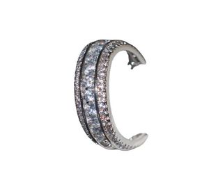 Vecalon set mode dames sieraden volledige ronde gesimuleerde diamant cz trouwring ring wit goud gevulde vrouwelijke vingerring511590615