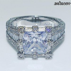 Vecalon Vintage Royal Ring 925 Sterling Silver 3CT Diamond verloving Wedtremmingen voor vrouwen Men Men Fashion Jewelry Oforx