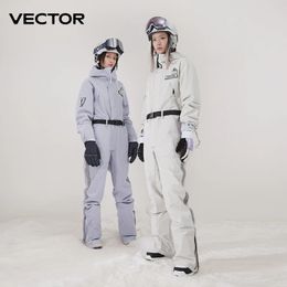 VECTOR Extra épais femmes pantalons de Ski salopette complète droite hiver chaud coupe-vent imperméable Sports de plein air Snowboard motoneige 231220